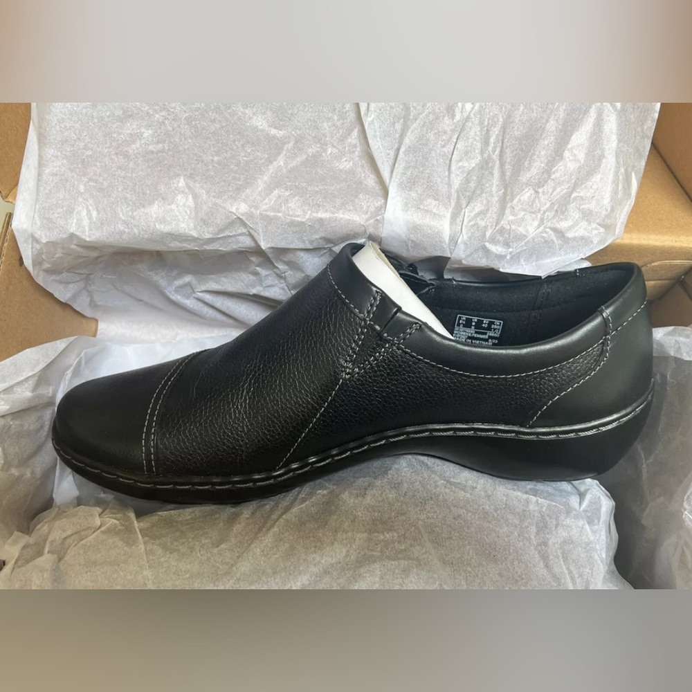 Clarks Cora Giny 9N Shoes NIB NWT Black Tumbled 55776